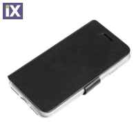 APPLE iPHONE 7 PLUS ΚΑΙ 8 PLUS ΘΗΚΗ ΚΙΝΗΤΟΥ EXCLUSIVE ΜΑΓΝΗΤΙΚΗ ΜΑΥΡΗ ΔΕΡΜΑΤΙΝΗ GOLD LINE