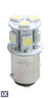 P21/5W 24V BAY15d LED 8xSMD5050 0,24W ΚΟΚΚΙΝΟ (ΔΙΠΟΛΙΚΟ) 1ΤΕΜ M-TECH