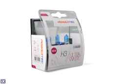 H3 12V 55W PK22s POWERTEC ULTRA WHITE 2ΤΕΜ. M-TECH