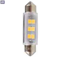 ΛΑΜΠΑΚΙΑ ΠΛΑΦΟΝΙΕΡΑΣ C5W/C10W 12V SV8.5 0,75W 41mm 6xSMD2835 LED OSRAM ΛΕΥΚΟ  BLISTER 2ΤΕΜ. M-TECH