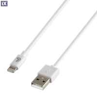 ΚΑΛΩΔΙΟ ΦΟΡΤΙΣΗΣ ΚΑΙ ΣΥΓΧΡΟΝΙΣΜΟΥ 100 cm APPLE 8 PIN ESSENTIALS LINE (ΛΕΥΚΟ)
