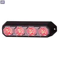 ΦΩΣ ΠΡΟΕΙΔΟΠΟΙΗΣΗΣ 12/24V HOR78 6W 4LED 143x35mm ΚΟΚΚΙΝΟ