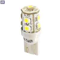 T10 W5W 12V W2,1x9,5d LED 9xSMD3528 ΚΙΤΡΙΝΟ (ΚΑΡΦΩΤΟ ΑΚΑΛΥΚΟ) BLISTER  M-TECH - 2ΤΕΜ.
