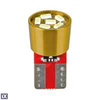 T10 W5W 24V W2,1x9,5d 24lm 6SMD LED ΠΟΡΤΟΚΑΛΙ (ΚΑΡΦΩΤΟ-ΔΙΠΛΗΣ ΠΟΛΙΚΟΤΗΤΑΣ CAN-BUS) 2ΤΕΜ.