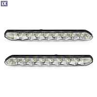ΦΩΤΑ ΗΜΕΡΑΣ DRL 12V 2,2W 10LED(0,11W ANA LED) 185x20x40mm 2ΤΕΜ AMiO - 2 ΤΕΜ.