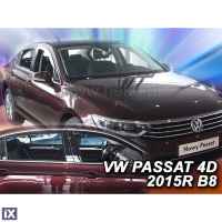 VW PASSAT 4D 2014+ ΣΕΤ ΑΝΕΜΟΘΡΑΥΣΤΕΣ ΑΥΤΟΚΙΝΗΤΟΥ ΑΠΟ ΕΥΚΑΜΠΤΟ ΦΙΜΕ ΠΛΑΣΤΙΚΟ HEKO - 4 ΤΕΜ.