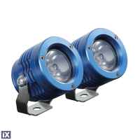 ΠΡΟΒΟΛΕΙΣ ΣΤΡΟΓΓΥΛΟΙ  ΜΕ ΒΑΣΗ O-LUX 1LED SMD 6000K 1800LM 12V 18W  ΚΑΡΦΙ 36Δχ68Υχ55Β mm ΜΠΛΕ 2 ΤΕΜ