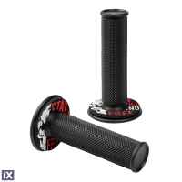 ΧΕΡΟΥΛΙΑ MOTO DONUT OFF-ROAD ΜΑΥΡΑ/ΚΟΚΚΙΝΑ 22MM+25MM 12CM 2ΤΕΜ