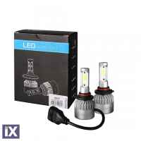 HB3 9005 9-32V 6.500K 10.000lm 4x10W COB ΛΑΜΠΑ LED EPISTAR 1021 C6 KIT ΜΕ ΑΝΕΜΙΣΤΗΡΑΚΙ M-TECH - 2 ΤΕΜ.