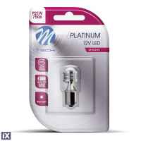 P21W 12/24V Ba15s 3W 120lm 4xHP LED OSRAM OPTO ΠΟΡΤΟΚΑΛΙ BLISTER  M-TECH 1 ΤΕΜ.