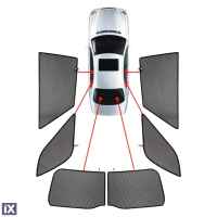 JEEP CHEROKEE (KL) 5D 2013+  ΚΟΥΡΤΙΝΑΚΙΑ ΜΑΡΚΕ CAR SHADES - 6 ΤΕΜ.