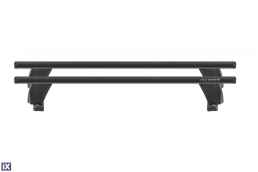 ΜΠΑΡΕΣ ΟΡΟΦΗΣ ΑΛΟΥΜΙΝΙΟΥ DELTA L BLACK 141 cm ROOF RACK ΣΕΤ ΣΕ ΜΑΥΡΟ ΧΡΩΜΑ ΜΕ ΠΡΟΣΤΑΤΕΥΤΙΚΑ ΚΑΠΑΚΙΑ ΑΚΡΩΝ ΓΙΑ ΑΠΛΗ ΟΡΟΦΗ MENABO - 2 ΤΕΜ.