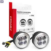 ΦΩΤΑ ΗΜΕΡΑΣ DRL 510L 12V 11,16W 8xSMD LED 800lm ΣΤΡΟΓΓΥΛΟΙ 70mm  ΑΜΙΟ 2ΤΕΜ