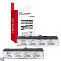 ΦΩΤΑ ΗΜΕΡΑΣ DRL 540HP PRO 12/24V 6W 4xSMD LED 800lm 125x24x50>30mm 2ΤΕΜ