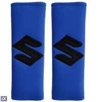SUZUKI ΜΑΞΙΛΑΡΑΚΙΑ ΓΙΑ ΖΩΝΗ ΑΣΦΑΛΕΙΑΣ 21 X 7,5 cm ΣΕ ΜΠΛΕ ΧΡΩΜΑ ΜΕ ΜΑΥΡΟ LOGO - 2 ΤΕΜ.