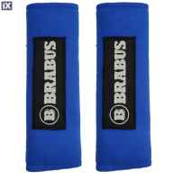 BRABUS ΜΑΞΙΛΑΡΑΚΙΑ ΓΙΑ ΖΩΝΗ ΑΣΦΑΛΕΙΑΣ 21 X 7,5 cm ΣΕ ΜΠΛΕ ΧΡΩΜΑ ΜΕ ΜΑΥΡΟ LOGO - 2 ΤΕΜ.