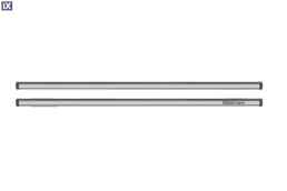 ΜΠΑΡΕΣ ΟΡΟΦΗΣ ΑΛΟΥΜΙΝΙΟΥ DELTA L SILVER 141 cm ΣΕ ΑΣΗΜΙ ΧΡΩΜΑ ΓΙΑ ΑΠΛΗ ΟΡΟΦΗ MENABO - 2 ΤΕΜ.