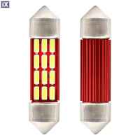 ΛΑΜΠΑΚΙΑ ΠΛΑΦΟΝΙΕΡΑΣ 39mm 12V 5.600K 16xSMD 4014 LED CAN-BUS  AMIO - 2 ΤΕΜ.