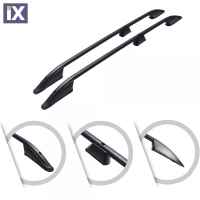 RENAULT KANGOO 1996-2007  ΠΑΡΑΛΛΗΛΕΣ ΜΠΑΡΕΣ ΟΡΟΦΗΣ L1 ΑΛΟΥΜΙΝΙΟΥ ΜΑΥΡΕΣ ΟMTEC - 2 TEM.