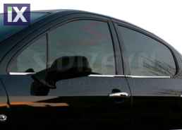 PEUGEOT 407 SD/SW 04-10 TRIM ΠΑΡΑΘΥΡΩΝ 4ΤΕΜ ΑΝΟΞ.ΑΤΣΑΛΙ ΧΡΩΜΙΟ
