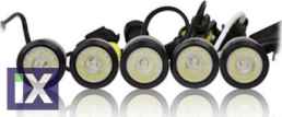 ΦΩΤΑ ΗΜΕΡΑΣ DRL 825S 12V ΠΡΟΣΘΕΤΟ DAYTIME ΔΙΕΘΝΗ ΜΕ 10LED 20x15mm  ΑΣΗΜΙ 2ΤΕΜ M-TECH