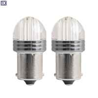 ΛΑΜΠΑΚΙΑ LED P21W 12V 6.000K 500lm 9SMD x 2835 ΜΟΝΟΠΟΛΙΚΑ AMIO - 2ΤΕΜ.