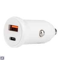 ΦΟΡΤΙΣΤΗΣ ΑΝΑΠΤΗΡΑ 12/24V ΜΕ 2 ΘΥΡΕΣ USB/TYPE-C 20W/3A ΤΑΧΕΙΑΣ ΦΟΡΤΙΣΗΣ ΛΕΥΚΟΣ PCH PRO-07 AMIO  - 1 ΤΕΜ.