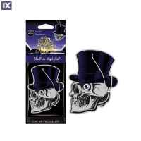 ΑΡΩΜΑΤΙΚΟ ΚΡΕΜΑΣΤΟ AROMA CAR MUERTOS SKULL IN HAT BLACK OUD ΑMiO - 1 TEM.