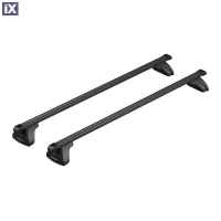ΜΠΑΡΕΣ ΟΡΟΦΗΣ ΣΙΔΗΡΟΥ QUADRA XL 140 cm MAX-LOAD ΣΕΤ ΣΕ ΜΑΥΡΟ ΧΡΩΜΑ ΜΕ ΠΡΟΣΤΑΤΕΥΤΙΚΑ ΚΑΠΑΚΙΑ ΑΚΡΩΝ EVOS LP ΓΙΑ ΑΠΛΗ ΟΡΟΦΗ NORDRIVE - 2 ΤΕΜ.