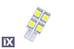 Led λάμπα τύπου Τ10 με 4 SMD led από τη μία πλευρά - 1τμχ.