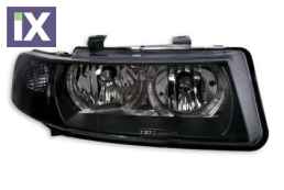 Φανάρια εμπρός angel eyes για Seat Leon /Toledo (1999-2004) - μαύρα , χωρίς λάμπες (Η7) - σετ 2τμχ.