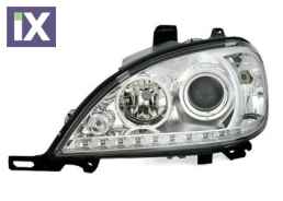 Φανάρια εμπρός led για Mercedes ML W163 (1998-2001) , χωρίς λάμπες (Η7) - σετ 2τμχ.