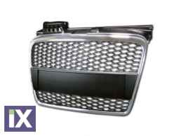 Μάσκα χωρίς σήμα για Audi A4 B7 (2004-2007)-  RS Look πλαίσιο χρωμίου