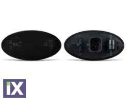 Led φλας φτερού για Peugeot 107, 206, 307 / Citroen C1, C2, C3, C5, Xsara / Toyota Aygo  - φιμέ με τρεχούμενο φλας - σετ 2τμχ.