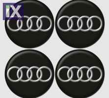 Αυτοκόλλητα για κέντρο ζάντας μαύρα - Audi