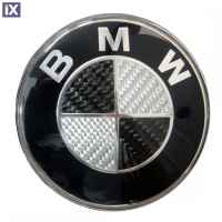Σήμα μαύρο look carbon 74mm - Bmw