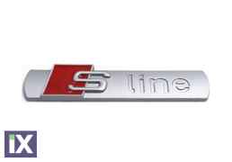 Αυτοκόλλητο μεταλλικό ασημί - S line